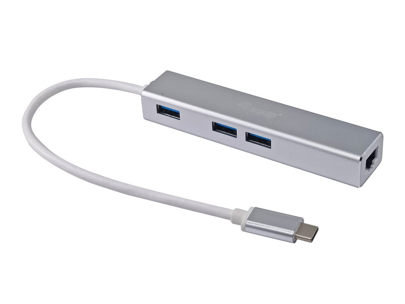 Equip Adapter USB-C Hub USB 3.0 3 Ports Gigabit Ethernet