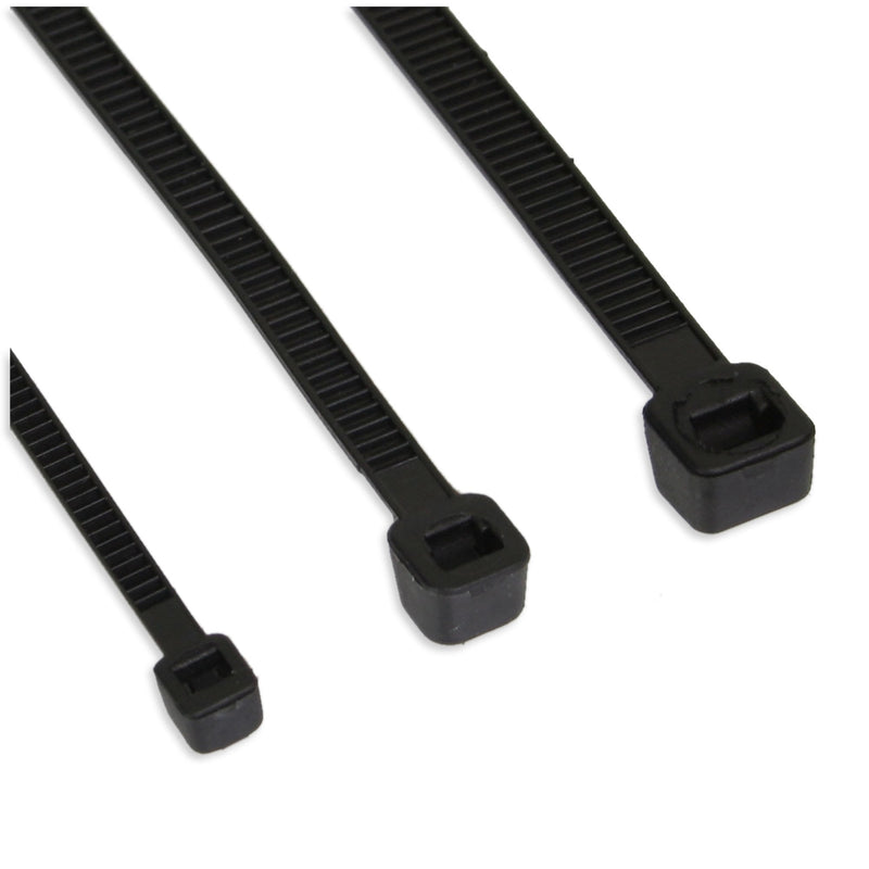 Inline Cable Ties Long 250MM Wide 4,8MM Black 100 Units