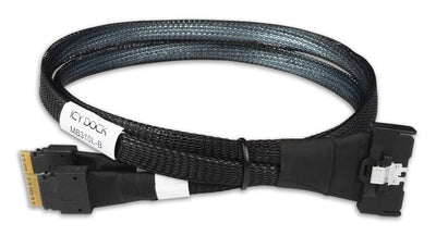 Cable Icy Box Mcio X8 SFF-TA-1016 2X Slimsas X4 SFF-8654 Black 50CM MB310L-B — image 1