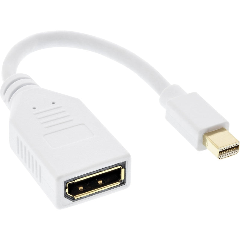 Inline Mini DisplayPort Male a DisplayPort Female 4K2K, White 0,15M
