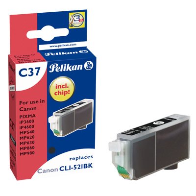 Pelikan Cartridge Canon C37 CLI521 Bk Black Compatible — image 1