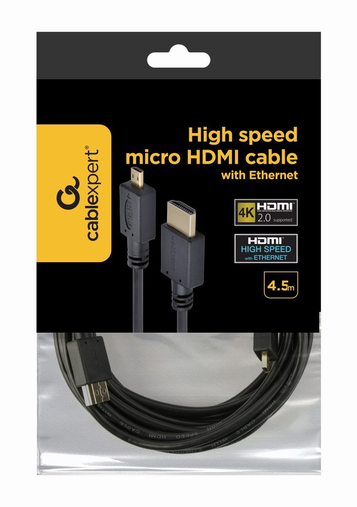 Gembird HDMI Cable - Micro HDMI Gold-plated 4.5M Black