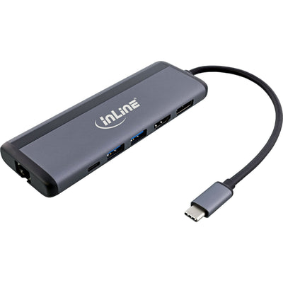 Inline® 8-IN-1 USB-C Multihub Dockingstation, Hdmi, DisplayPort, USB 3.2, PD 3.0 100W, Mst — image 1