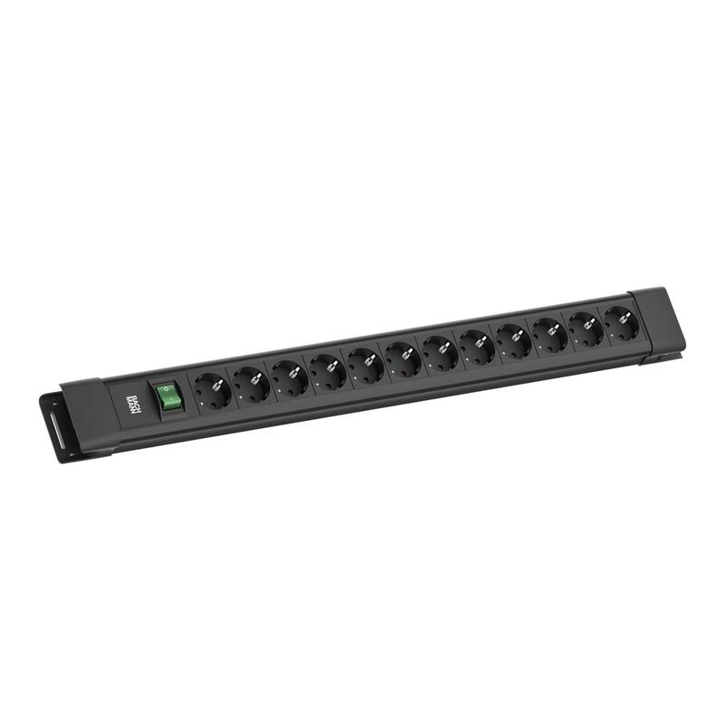 Bachmann Connectus 12XCEE7 3, 1XSCHALTER 2,0M CEE7 7 Black