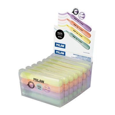 Milan Pack 4 Markers Fluorescentes Punta 2-4MM Varios Case — image 1