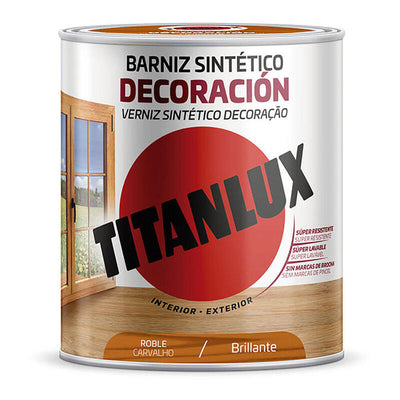 Titanlux Barniz Sintético Decoración Glossy Roble 750ML M10100234 — image 1