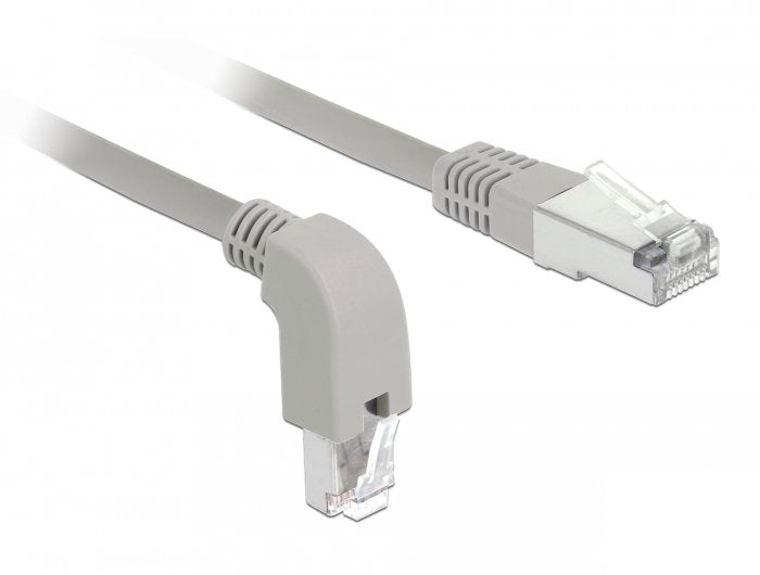 Delock 85875 Network Cable RJ45 CAT.6A S/FTP Acodado Hacia Abajo / Recto 2M