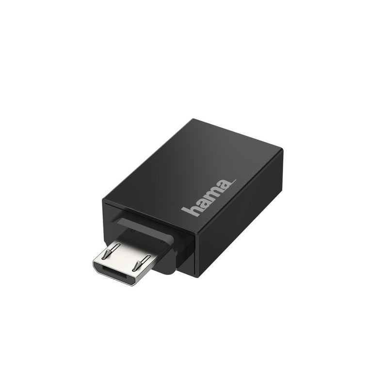 Hama Essential Adapter USB - Micro USB Male - USB Female - 480MB/S - Funcion Otg - Black