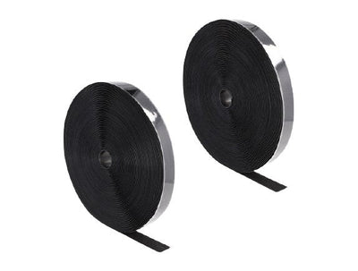 Delock 20859 Tape Hook And Bucle High Resistencia Self-adhesive 25M X An 25MM Black — image 1