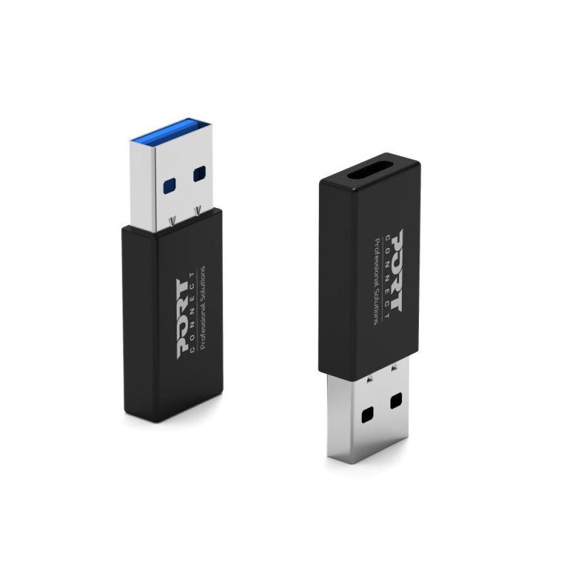 Port Adapter USB-C a USB-A 2ER Pack Convertidor Black
