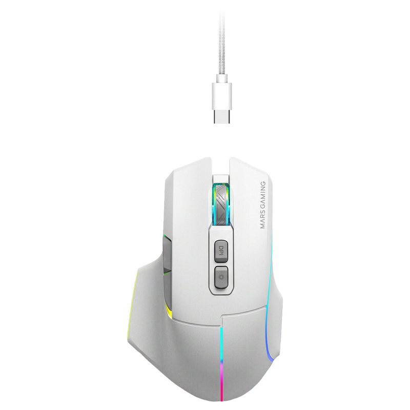 Mars Gaming Mouse Wireless And Bluetooth Mmw-vector Tri-mode 2.4G GHZ Bt 5.4 USB-C 7 Buttons 12000 DPI
