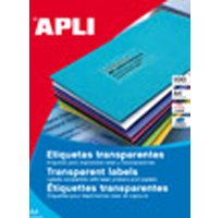 Apli Labels Translucidas Resistentes Intemperie 70.0 X 37.0MM 100 Hojas