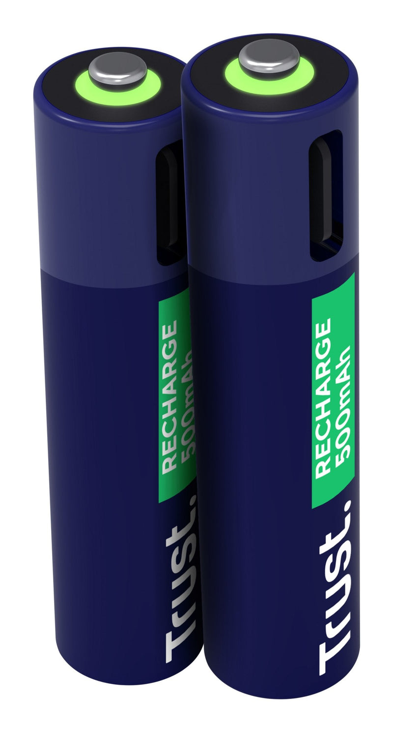 Trust Battery Rechargeable USB-C Aaa 500MAH Pack 2 Units 25585