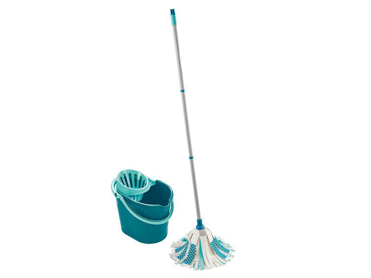 Leifheit Mop 52106 Algodón, Fibre Seca And Húmeda Blue White