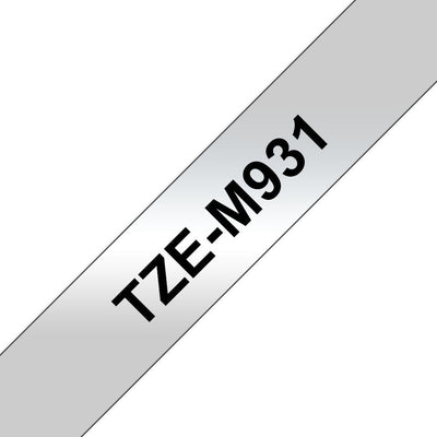 Brother Tape Laminated Silver/Black (metalica) 12MM — image 1