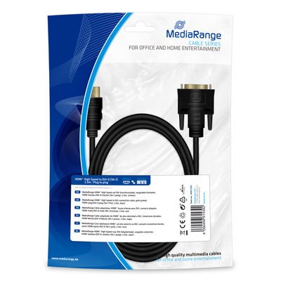 Mediarange HDMI Cable HDMI - DVI 2.0M Black