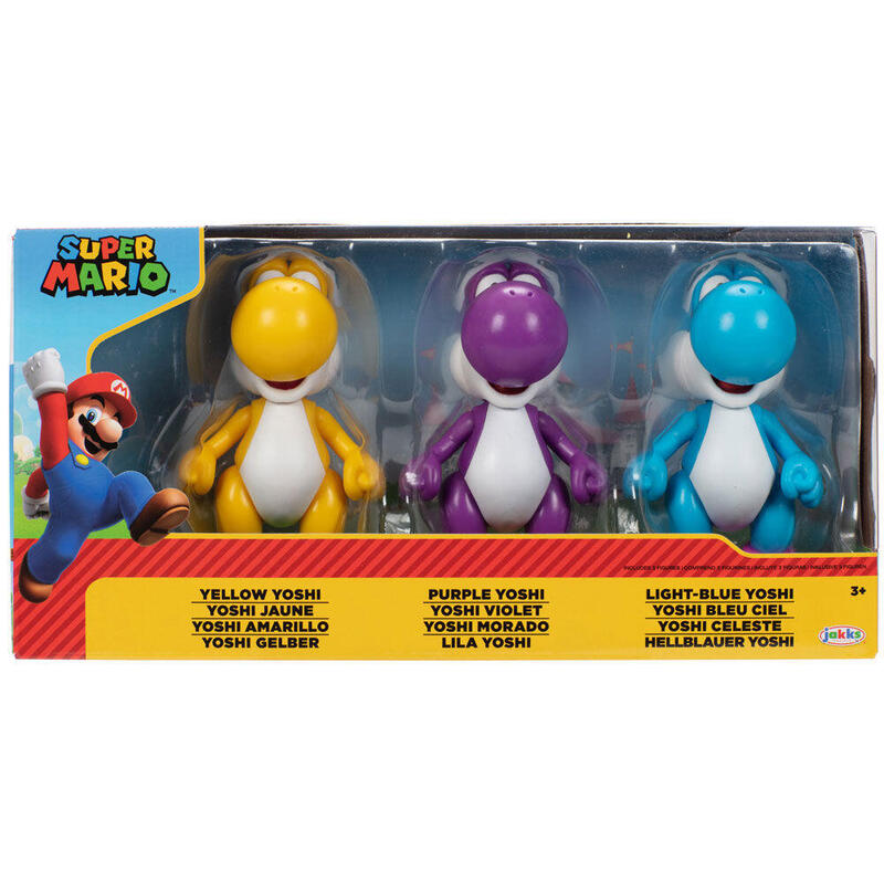 Blíster 3 Figuras Yoshi Super Mario Bros 10CM