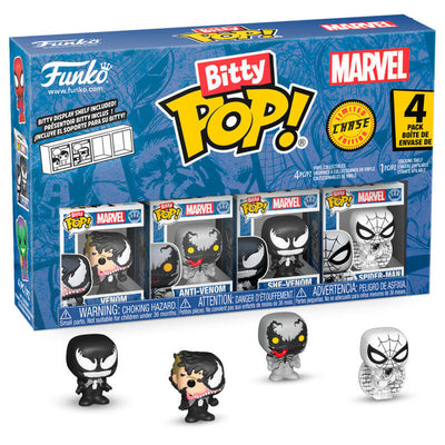 Blister 4 Figuras Bitty Pop Marvel Spider-man Venom — image 1