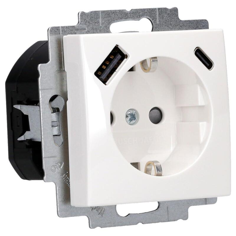 Busch Jaeger 20 EUCB2USBAC-914 20 EUCB2USBAC-914 Schuko®- USB-A + C Socket Power