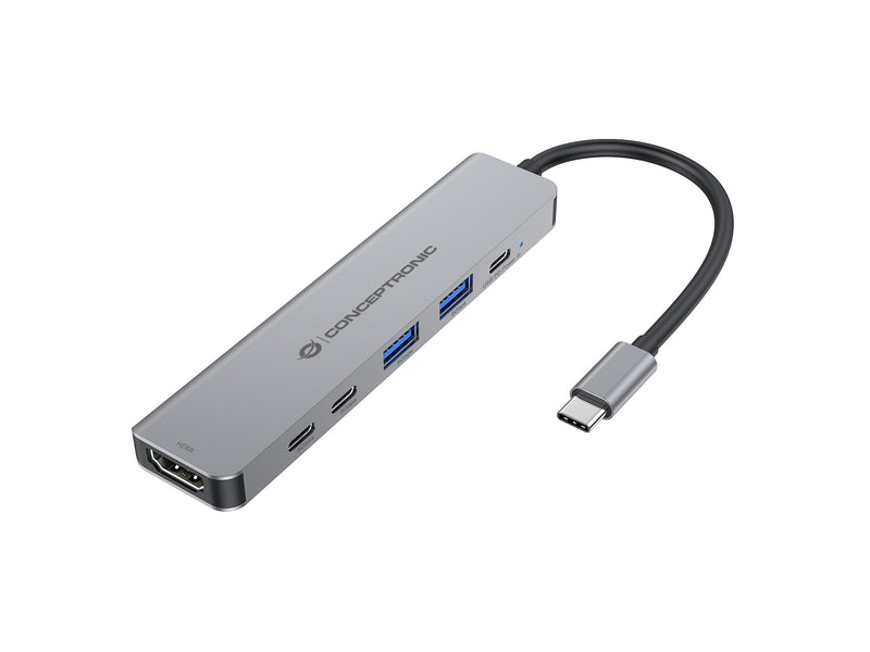 Conceptronic Docking USB-C DONN33G 1x HDMI 1x USB-C Pd 100W 2x USB-A 3.0 2x USB-C