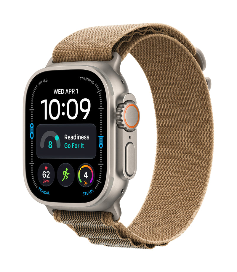 Apple Watch Ultra 4 (titan Natural, 49MM, Alpine Loop Wüstensand L, Cellular) MJAG4QF/a