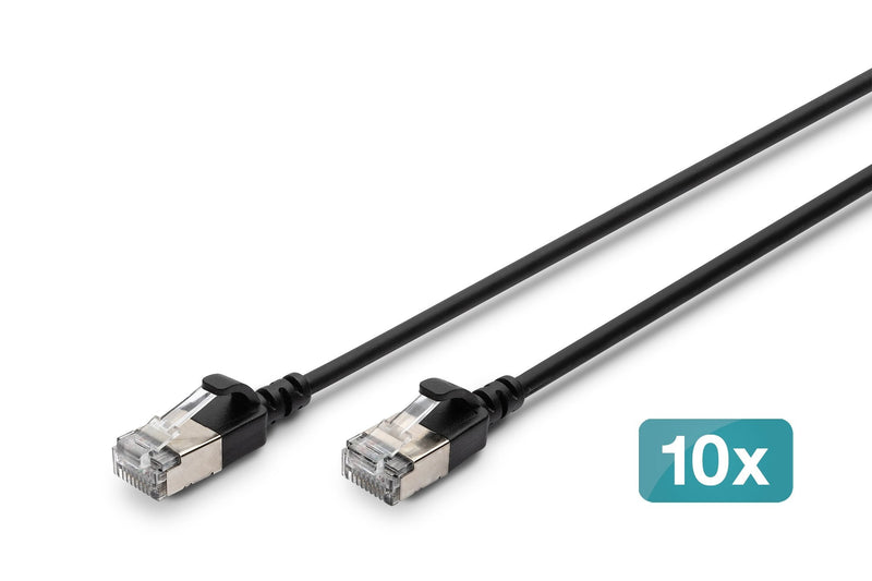 Digitus Network Cable CAT.6A F/FTP Slim 5M Negro 10 Unidades