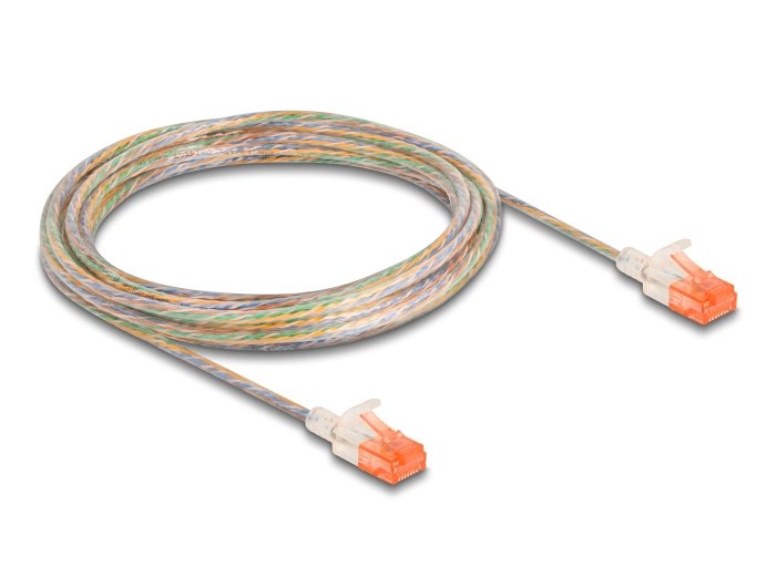 Delock 80356 RJ45 Network Cable CAT.6A U/UTP Slim 5M Transparent