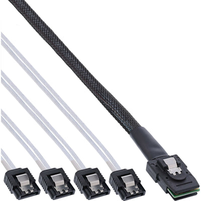 Inline Cable Sas Mini Sas SFF8087 a 4X SATA Ocr Directo 1M — image 1