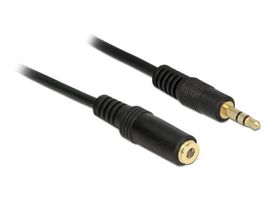 Delock Cable 3.5MM M-f, 0.5M Audio 0,5M 3,5MM Black — image 1