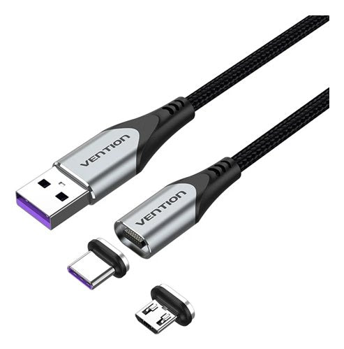 Vention USB Cable 2.0 Cqnhd USB Male Microusb Male USB Type-c Male 50CM Grey