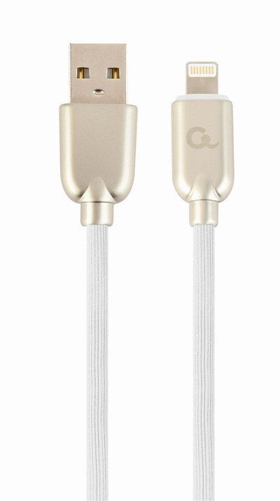 Gembird CC-USB2R-AMLM-1M-W Cable Charging And Datos Premium 8 Pines, 1M, White — image 1