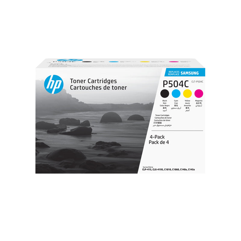 Samsung CLT-P504C 4-PACK Cyan/Magenta/Yellow/Black Genuine Toner Cartridge Toner 4 Pieces Black Cyan Magenta a