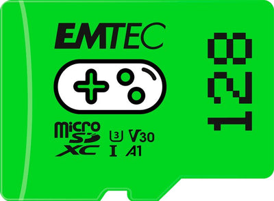 Emtec Card microSD 128GB Sdxc CL.10 UHS1 U3 V30 A1 Gaming ECMSDM128GXCU3G — image 1