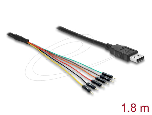 Convertidor USB 2.0 Type a Uart Ttl (3,3V) Schnittstelle With 6 X Connector Male Poste Tx Rx Cts Rts And 3,3V  — image 1
