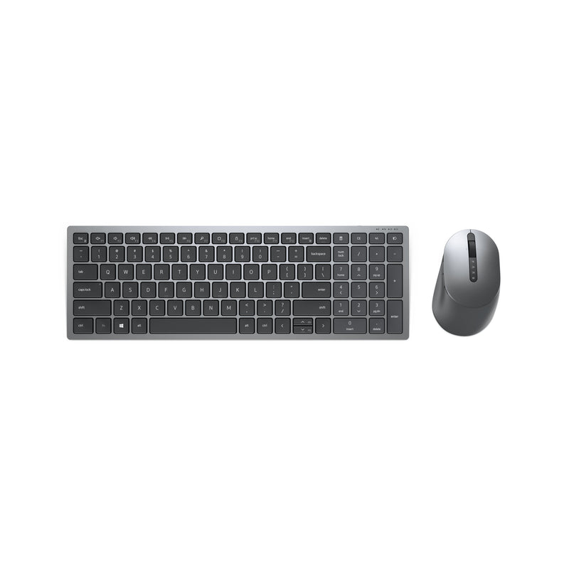 Dell Keyboard English + Mouse KM7120W RF Wireless + Bluetooth QWERTY Ee.uu. Grey Titanio