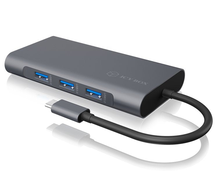 Dockingstation Icybox USB-C - USB 3.0/HDMI/VGA/LAN/SD/Msd/