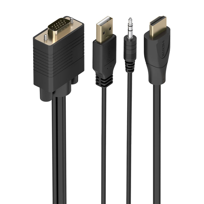 Aisens Cable Converter A115-1008 Svga Male USB Male Jack Male HDMI Male 1.5M Black
