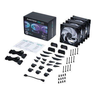 Phanteks Fan PC D30 120MMDRGB PWM Triple Fan Pack - Black — image 1