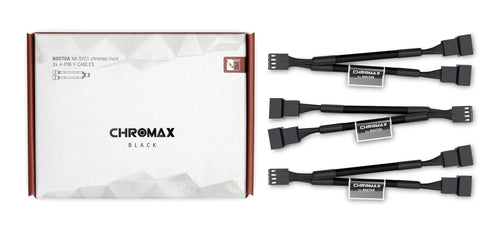 Noctua NA-SYC1.BLACK- Set Of 3 Cables Extension Fans 4 Pines, Black — image 1