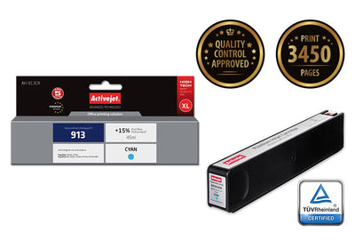 Activejet Ink Ah-913CR (reemplazo HP 913 F6T77AE - Premium - 45ML - Cyan — image 1