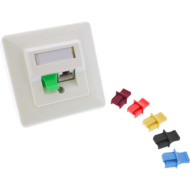 Inline Dust Cover Plug RJ45 Red 100 Units