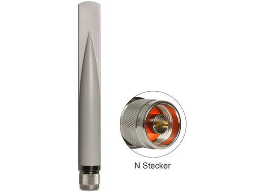 Delock WLAN 802.11 B G N Antenna N Connector Male 5 dBi Omnidirektional Starr Outdoor White — image 1