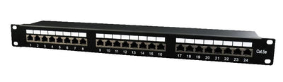 Gembird NPP-C524-002 CAT.5E 24 Port Shielded Patch Panel 19 1U Black — image 1