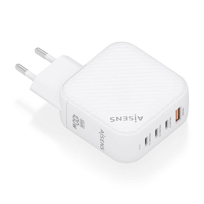Aisens Charger GaN 100W, 3x USB-C PD 3.0 QC4.0, 1x USB-A QC3.0, White — image 1