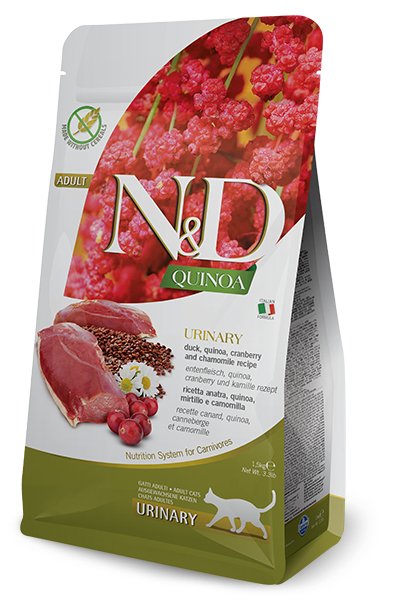 Farmina N&d Cat Quinoa Urinary Duck - Con Quinoa Pato, Arándanos Y Manzanilla - Comida Seca Gatos - 5KG