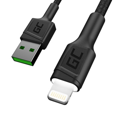 Cable Datos USB 2.0A Lightning (iphone/Ipad) LED White 1.2M Greencell KABGC05 — image 1