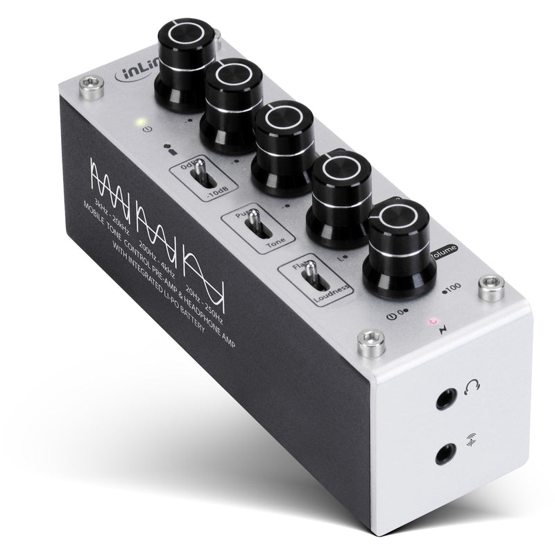Inline Ampeq Amplifier Headphones Audio High Resolution + Connector Ecualizador 3,5MM, With Battery Rechargeab