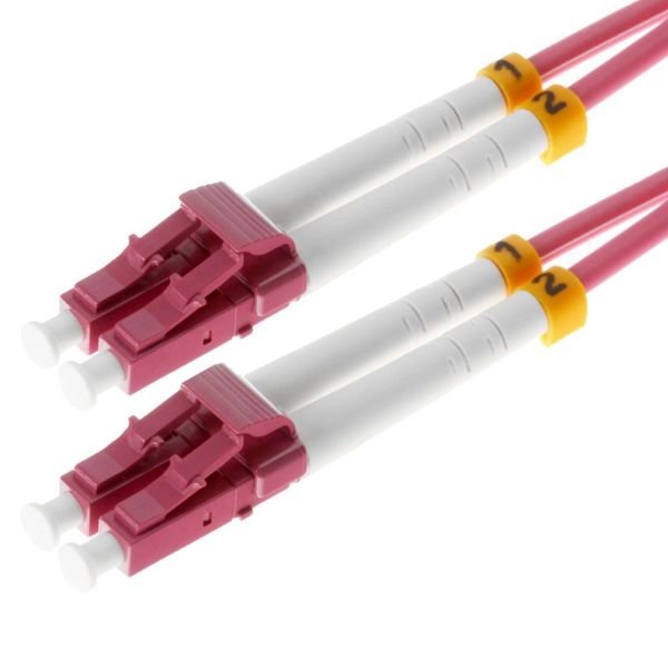 Helos Lwl Network Cable Lc/Lc Duplex 50/125?M OM4 Erikavioletat 1,0M
