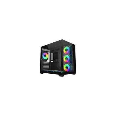 PC Case ATX Fsp M341 Glass Tempered Dual Chamber 7XARGB Disipador Max. 160MM GPU Max. 410MM Black — image 1