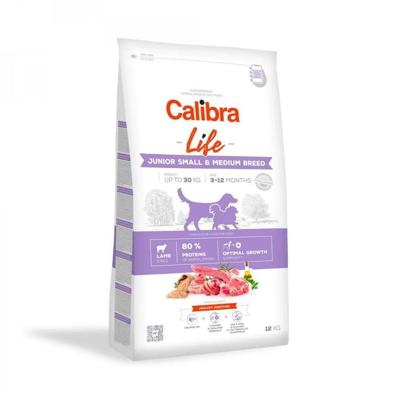 Calibra Dog Life Junior Small&medium Breed Lamb 12KG